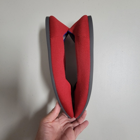 Rothy's The Point Red Chili Flats. - Picture 8 of 12